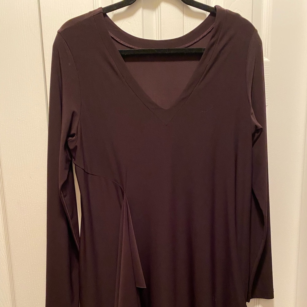 Sympli tunic top, rich burgundy colour